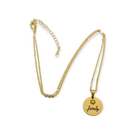 NECKLACE GOLD STEEL FAMILY1